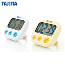 日本百利达tanita厨房计时器提醒器学生定时器倒计时器烘焙 TD-384 白色/黄色